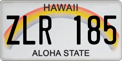 HI license plate ZLR185