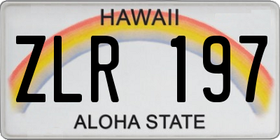 HI license plate ZLR197