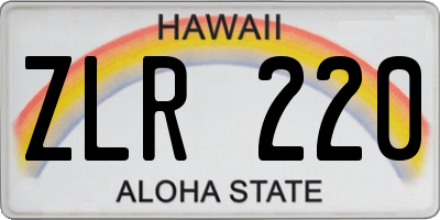 HI license plate ZLR220