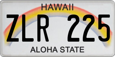 HI license plate ZLR225