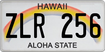 HI license plate ZLR256