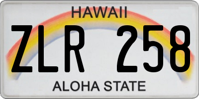 HI license plate ZLR258