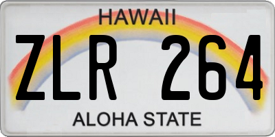 HI license plate ZLR264