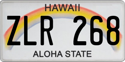 HI license plate ZLR268
