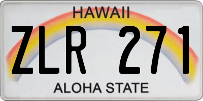 HI license plate ZLR271