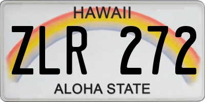 HI license plate ZLR272