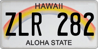 HI license plate ZLR282