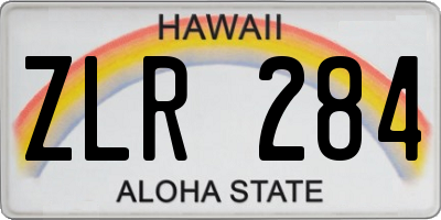 HI license plate ZLR284