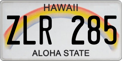 HI license plate ZLR285
