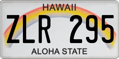 HI license plate ZLR295