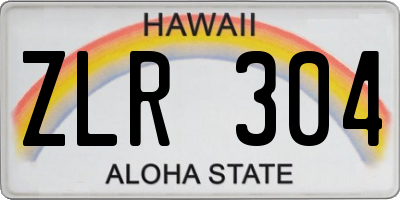 HI license plate ZLR304