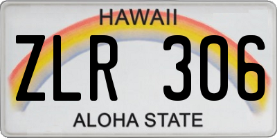 HI license plate ZLR306