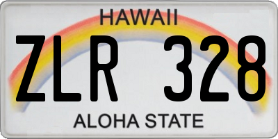 HI license plate ZLR328