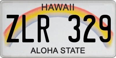 HI license plate ZLR329