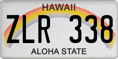 HI license plate ZLR338