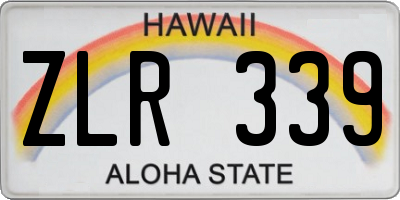 HI license plate ZLR339