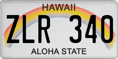 HI license plate ZLR340