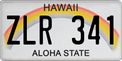 HI license plate ZLR341