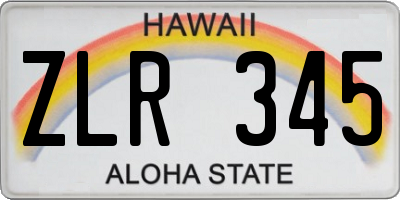 HI license plate ZLR345