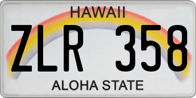 HI license plate ZLR358