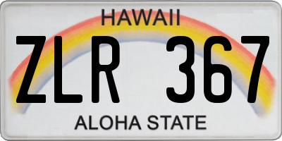 HI license plate ZLR367