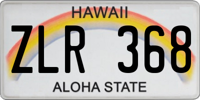 HI license plate ZLR368