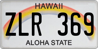 HI license plate ZLR369