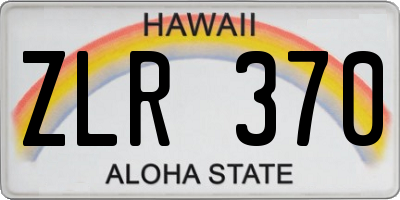 HI license plate ZLR370