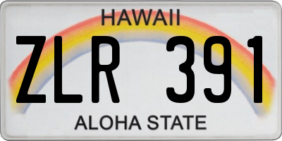 HI license plate ZLR391