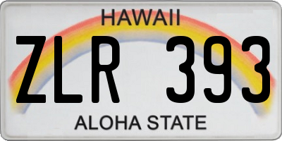 HI license plate ZLR393