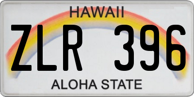 HI license plate ZLR396