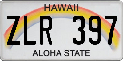 HI license plate ZLR397