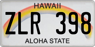 HI license plate ZLR398