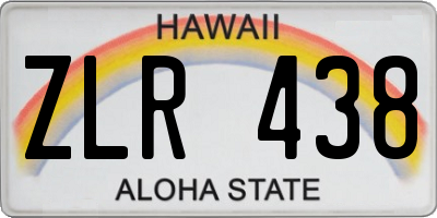 HI license plate ZLR438