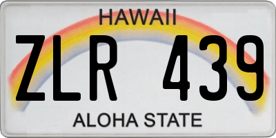 HI license plate ZLR439