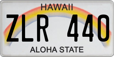 HI license plate ZLR440