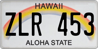 HI license plate ZLR453