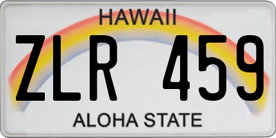 HI license plate ZLR459