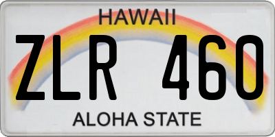 HI license plate ZLR460