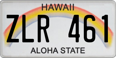 HI license plate ZLR461