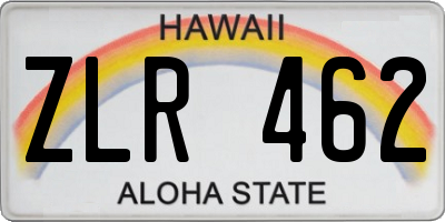 HI license plate ZLR462