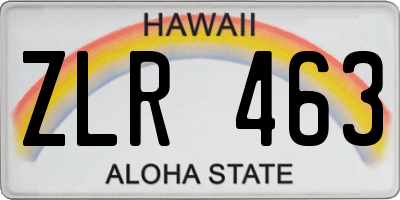 HI license plate ZLR463