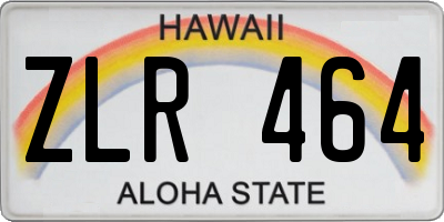HI license plate ZLR464