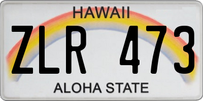 HI license plate ZLR473