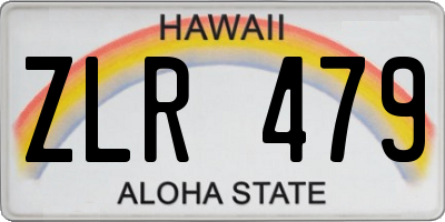 HI license plate ZLR479