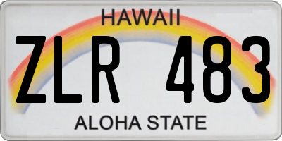 HI license plate ZLR483