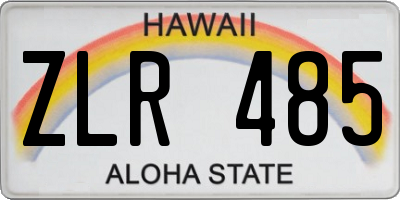 HI license plate ZLR485