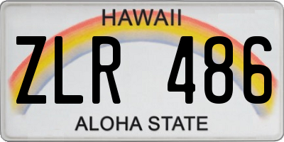 HI license plate ZLR486