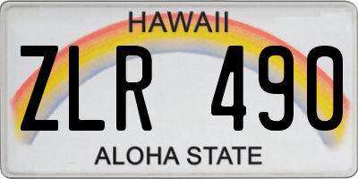HI license plate ZLR490