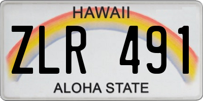 HI license plate ZLR491